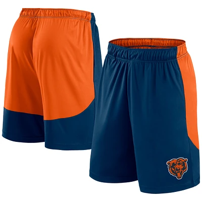 Short Fanatics pour hommes bleu marine/orange Chicago Bears Go Hard