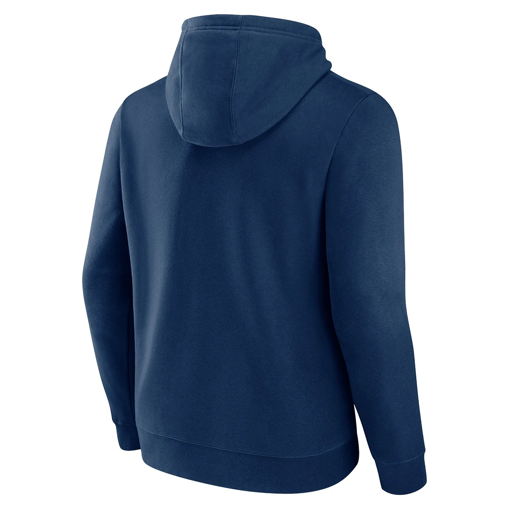 Men's Fanatics  Navy Chicago Bears Between the Pylons Pullover Hoodie