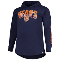 Sweat à capuche Fanatics Navy Chicago Bears Big & Tall Front Runner pour hommes