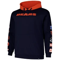 Men's Fanatics Navy Chicago Bears Big & Tall Patched Out Pullover Hoodie