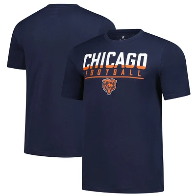 Men's Fanatics  Navy Chicago Bears Blocked T-Shirt