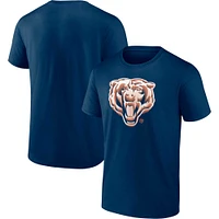 T-shirt Fanatics Navy Chicago Bears Chrome Dimension pour hommes