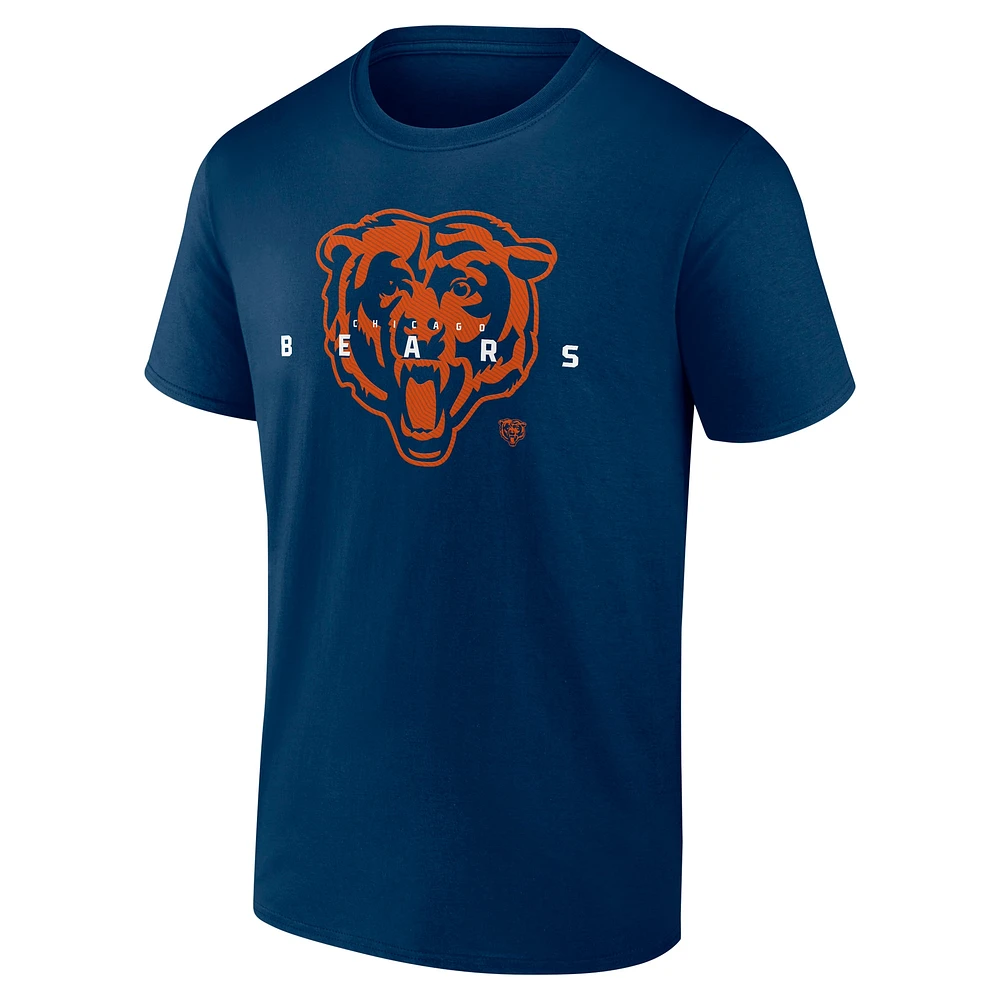 Men's Fanatics Navy Chicago Bears Coordinate T-Shirt