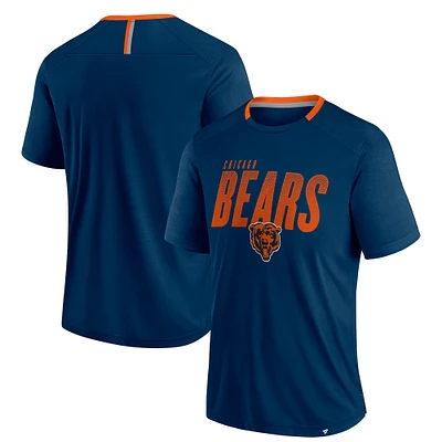 Men's Fanatics Navy Chicago Bears Defender Fade Slant T-Shirt