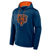 Men's Fanatics Navy Chicago Bears Defender Pullover Hoodie