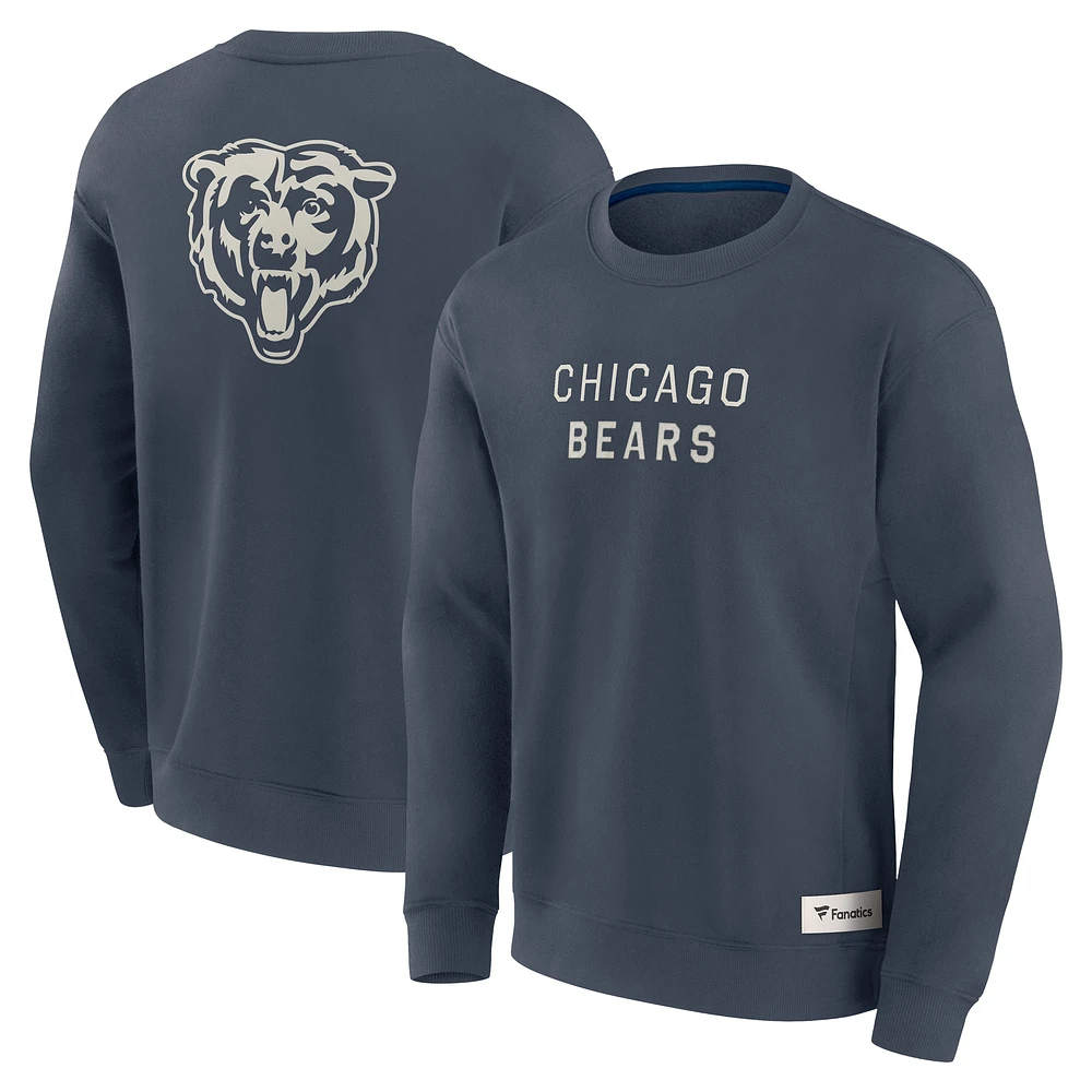 Men's Fanatics Navy Chicago Bears Elements Future Ground Lettering Pullover Sweatshirt