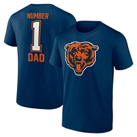 T-shirt bleu marine Fanatics pour hommes, Chicago Bears, fête des pères