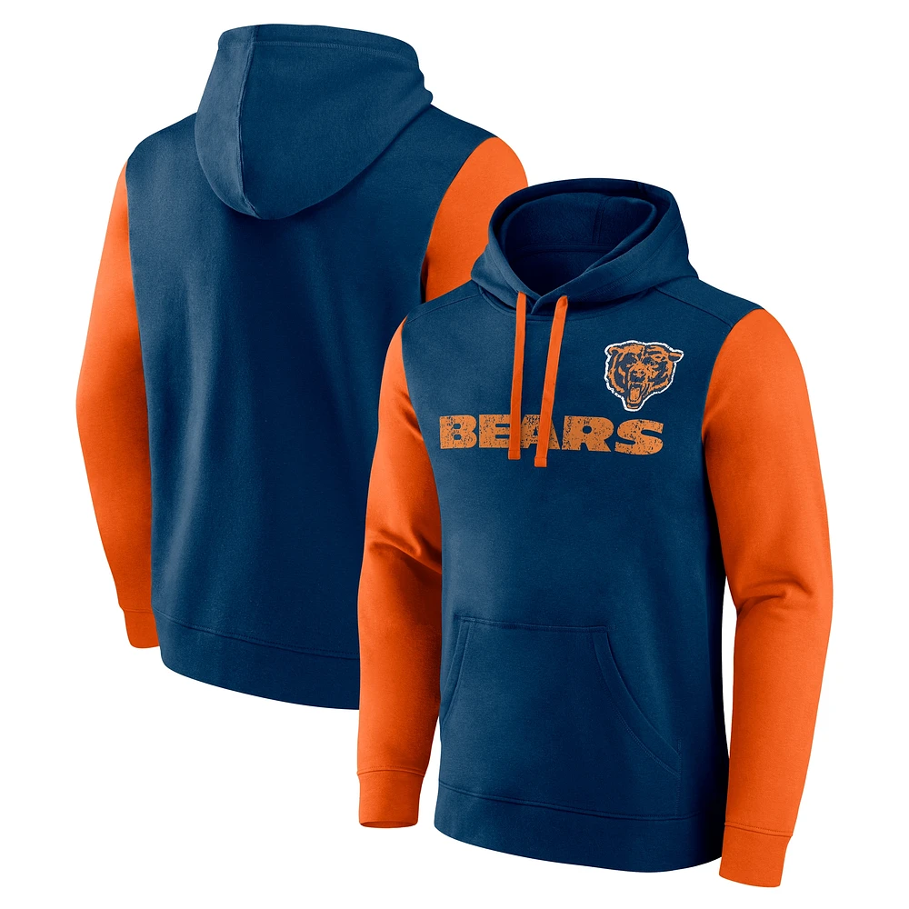 Men's Fanatics Navy Chicago Bears Fleece Pullover Hoodie