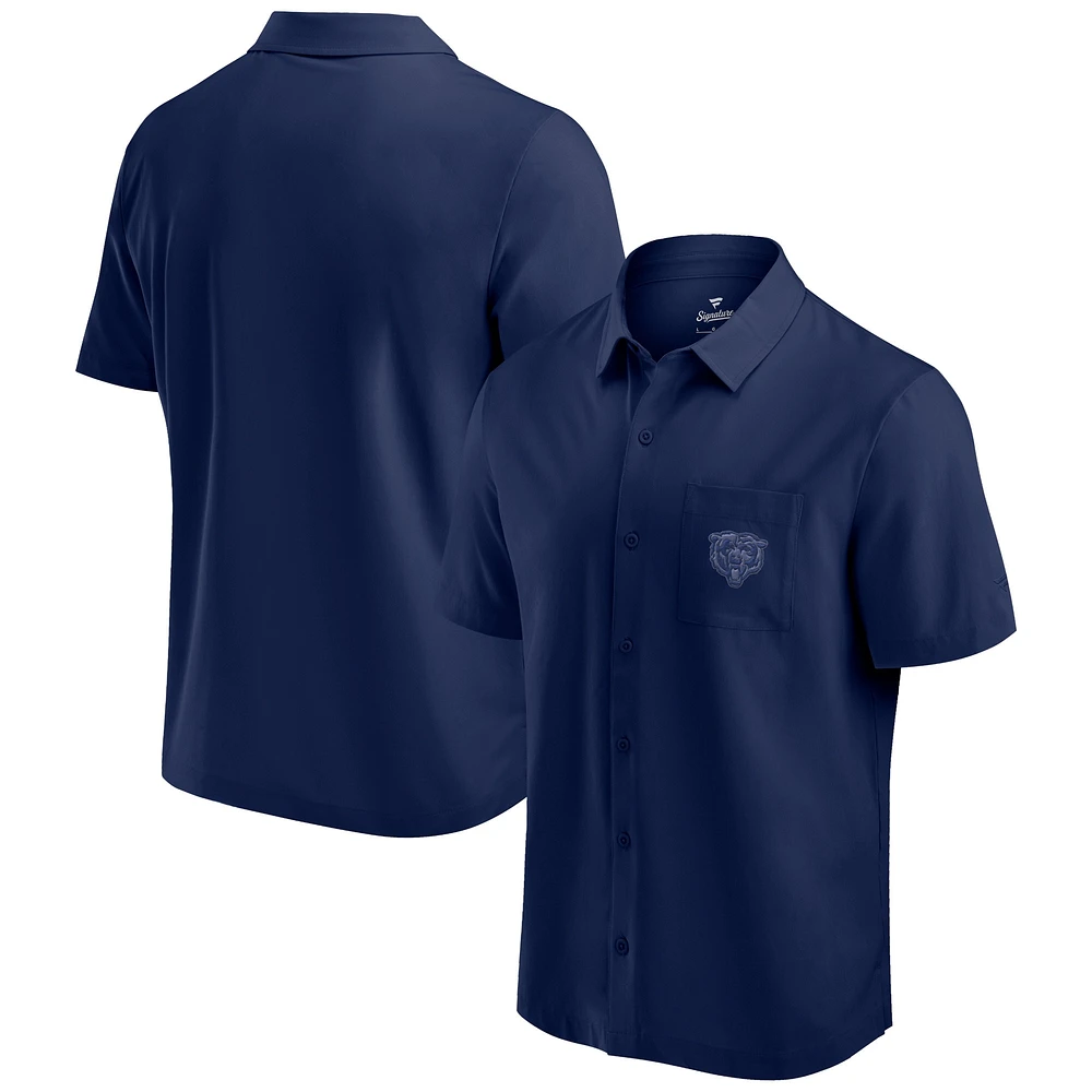 Men's Fanatics Navy Chicago Bears Front Office Button-Up Shirt