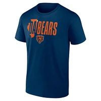 T-shirt bleu marine Fanatics pour hommes, Chicago Bears, ville natale, Offensive Drive