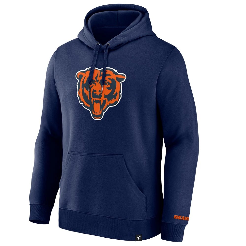 Men's Fanatics Navy Chicago Bears Legacy Fleece Pullover Hoodie