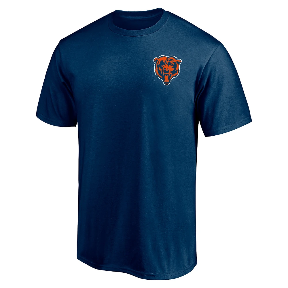 T-shirt Chicago Bears #1 Dad bleu marine de marque Fanatics pour homme