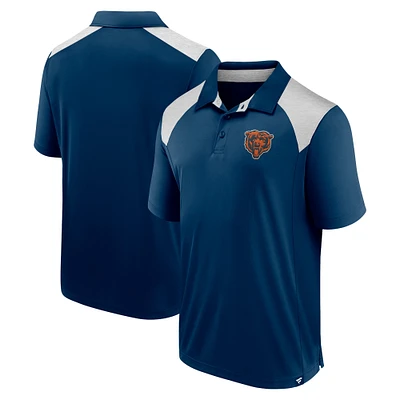 Polo primaire fanatiques des Chicago Bears pour hommes, bleu marine