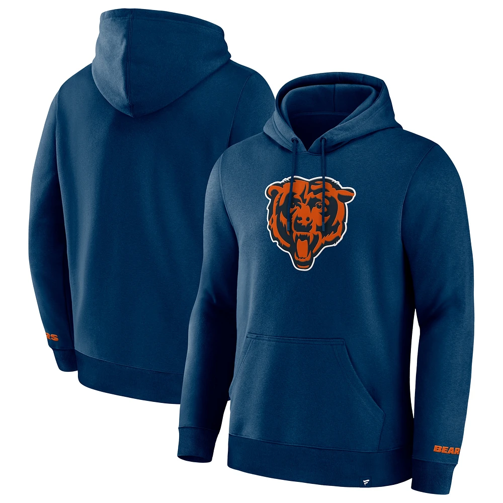 Men's Fanatics  Navy Chicago Bears Pylon Cam Legacy Pullover Hoodie