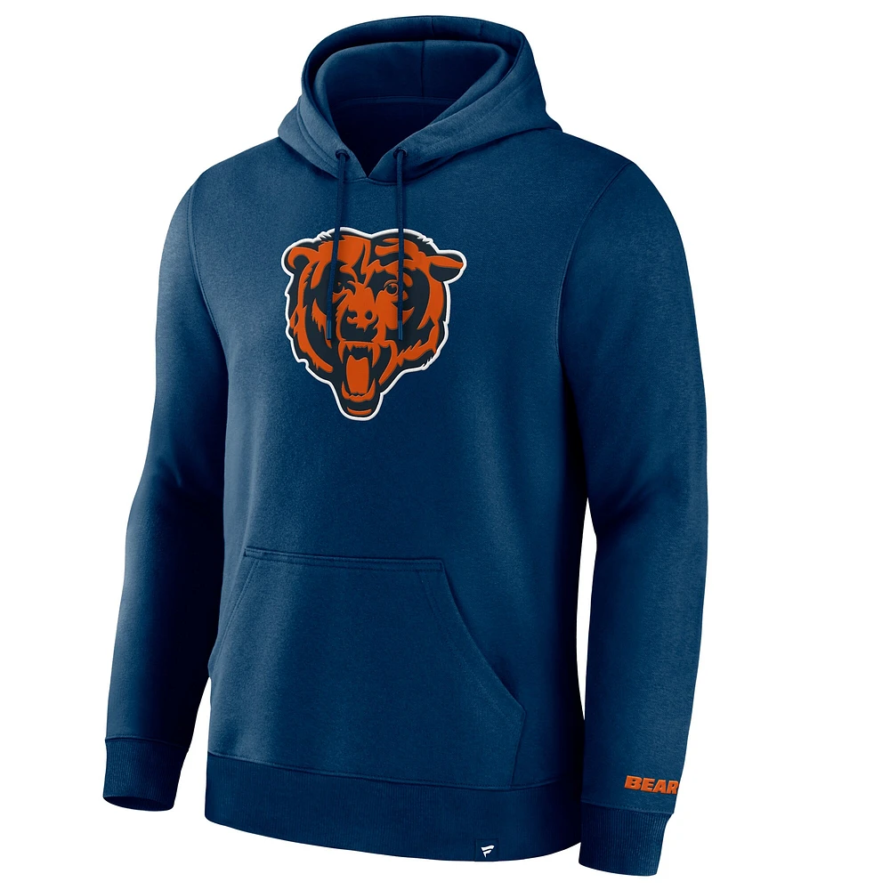 Men's Fanatics  Navy Chicago Bears Pylon Cam Legacy Pullover Hoodie