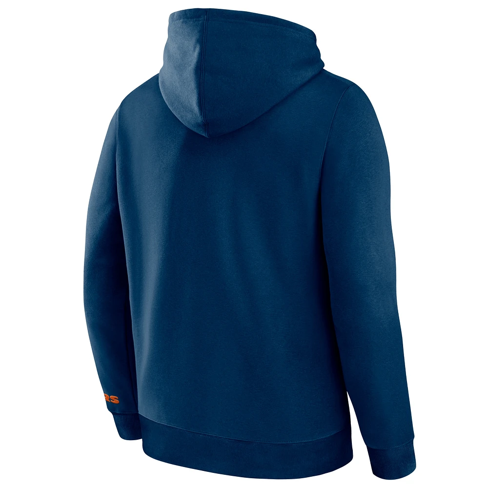 Men's Fanatics  Navy Chicago Bears Pylon Cam Legacy Pullover Hoodie