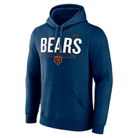 Men's Fanatics Navy Chicago Bears Pylon Outline Pullover Hoodie