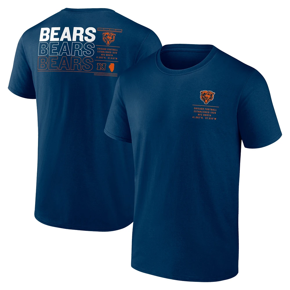 Men's Fanatics Navy Chicago Bears Repeat Stats T-Shirt