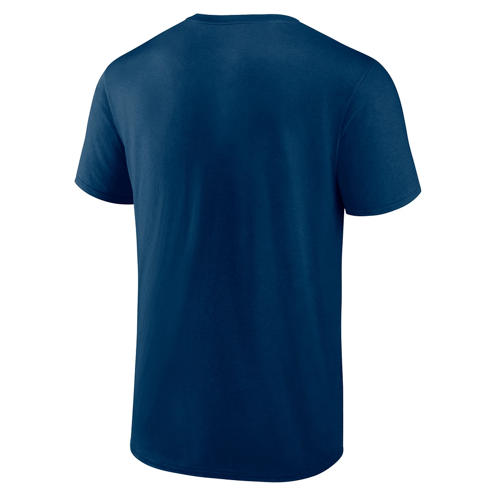 T-shirt Fanatics pour homme bleu marine Chicago Bears Serve