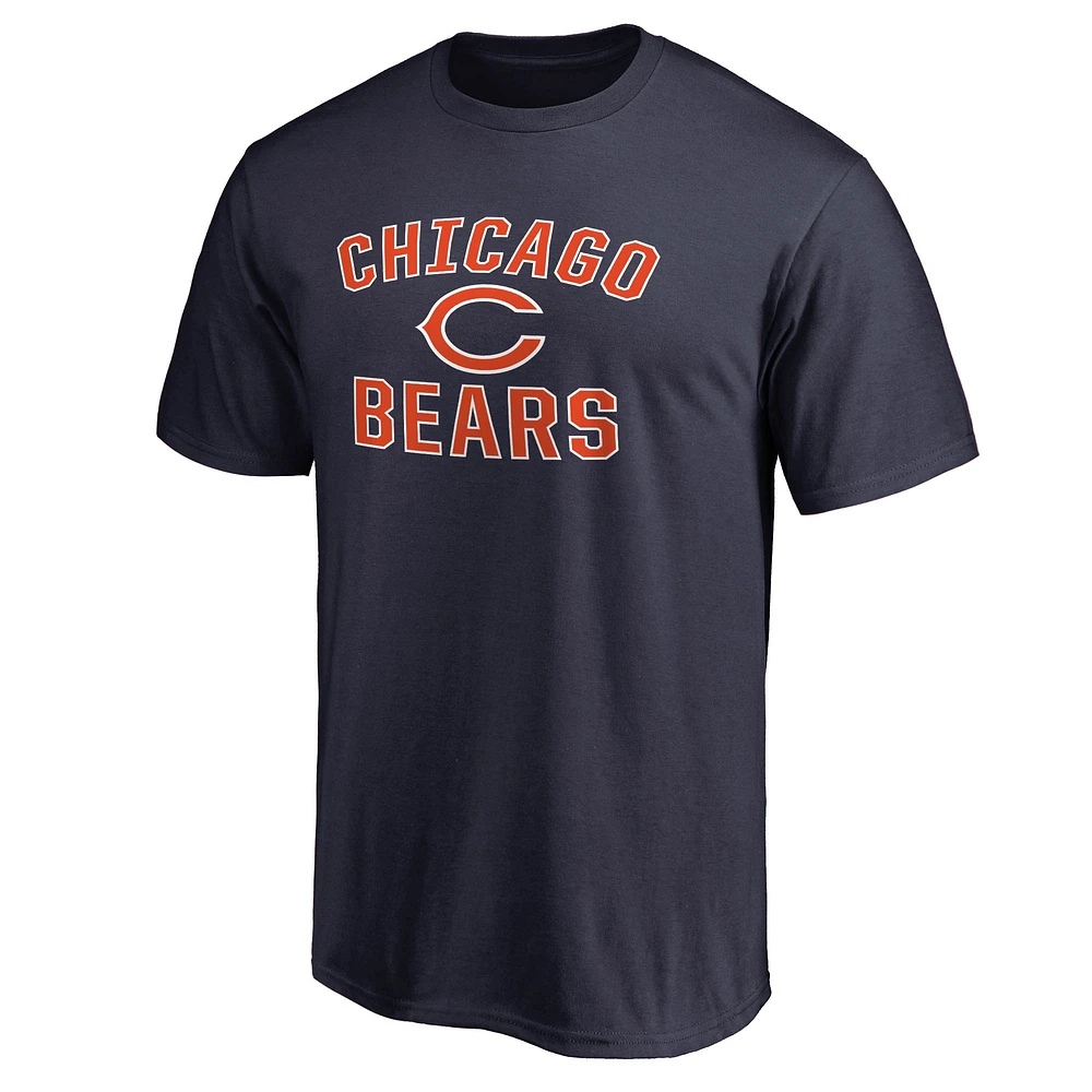 T-shirt bleu marine Fanatics Chicago Bears Victory Arch pour hommes