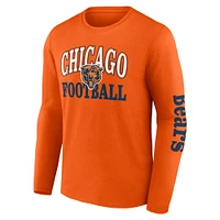 Men's Fanatics Orange/Navy Chicago Bears Throwback T-Shirt Combo Set