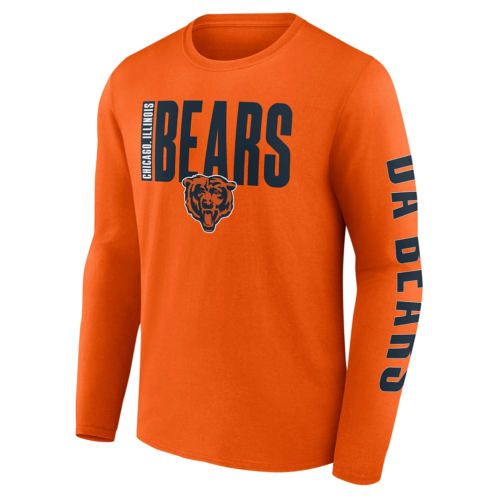 Men's Fanatics Orange Chicago Bears Vision Long Sleeve T-Shirt