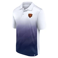 Polo paramètre Chicago Bears Fanatics blanc/bleu marine pour hommes