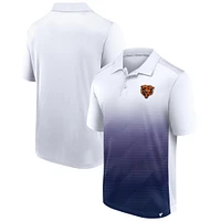 Polo paramètre Chicago Bears Fanatics blanc/bleu marine pour hommes