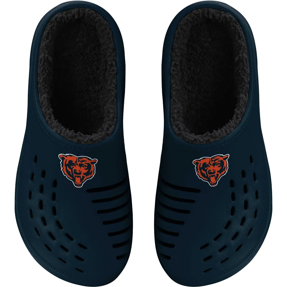 menu Mudret Først Lids Chicago Bears FOCO Big Logo Sherpa-Lined Clog Slippers | Brazos Mall