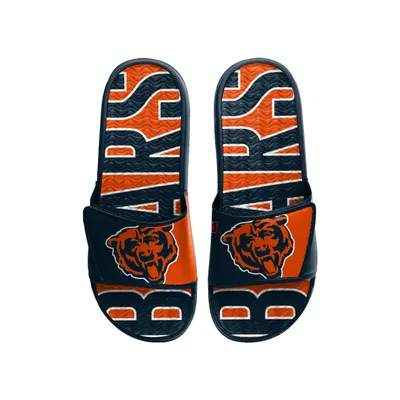 Lids Chicago Bears FOCO Retro Colorblock Logo Gel Slide Sandals