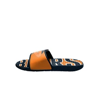 Men's FOCO Chicago Bears Retro Colorblock Logo Gel Slide Sandals