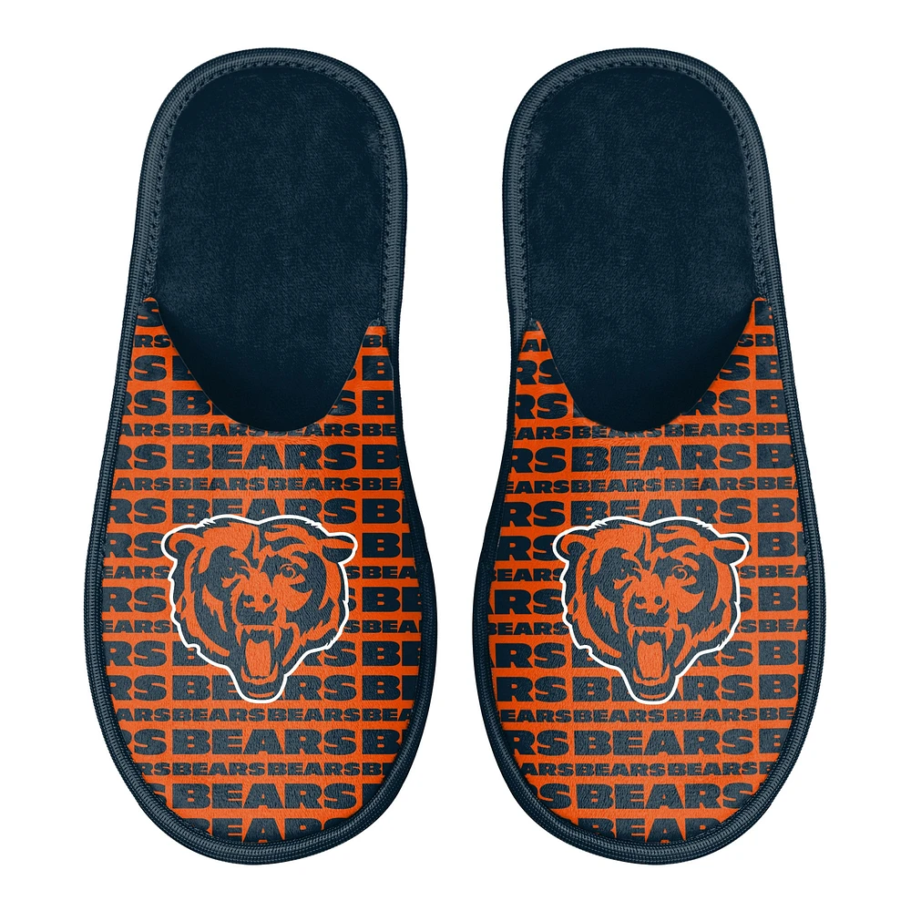 Men's FOCO Chicago Bears Scuff Logo Slide Slippers