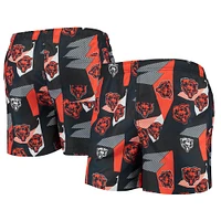 Maillot de bain FOCO bleu marine/orange Chicago Bears Geo Print pour homme