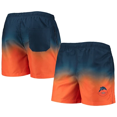 Short de bain FOCO bleu marine/orange Chicago Bears Retro Dip-Dye pour homme