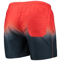 Short de bain FOCO Chicago Bears Dip-Dye orange/bleu marine pour homme