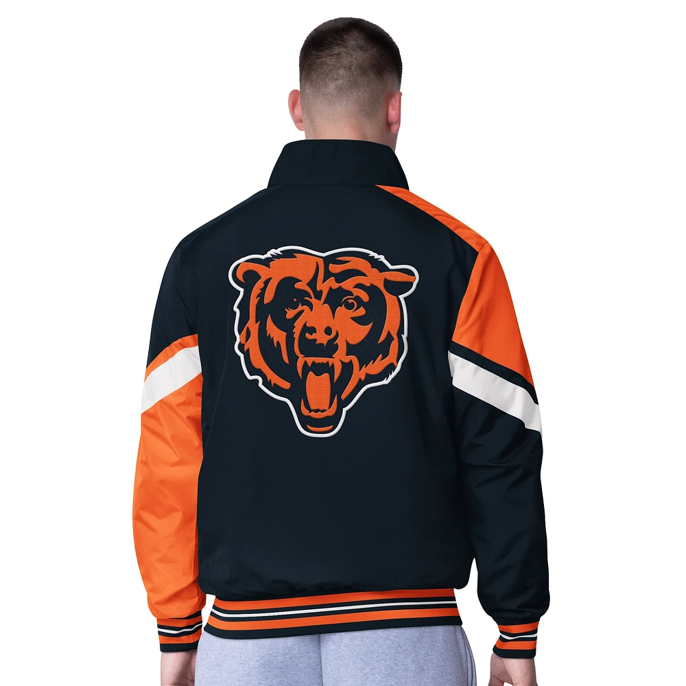 Men's G-III Extreme Navy Chicago Bears Strong Arm Reversible Full-Zip Jacket