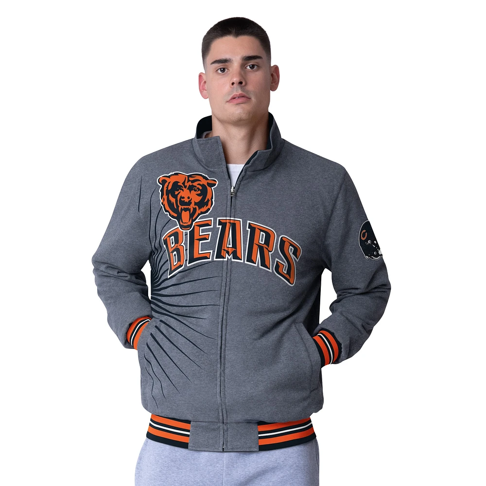 Veste réversible entièrement zippée G-III Extreme Navy Chicago Bears Strong Arm pour homme