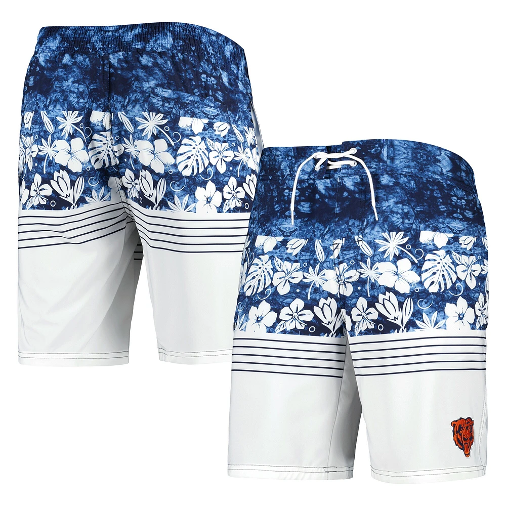 Lids Chicago Bears G-III Sports by Carl Banks Ocean Tide Swim Trunks -  Navy/White