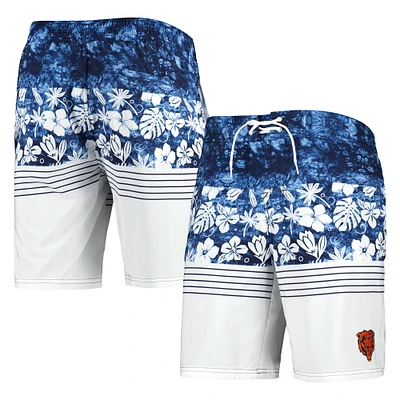 Maillot de bain pour homme G-III Sports by Carl Banks bleu marine/blanc Chicago Bears Ocean Tide