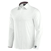Chemise boutonnée à manches longues pour homme J. Palmer White Chicago Bears Man-In-Motion