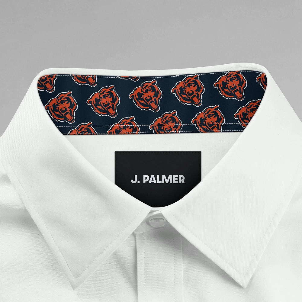 Chemise boutonnée à manches longues pour homme J. Palmer White Chicago Bears Man-In-Motion