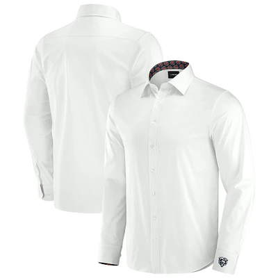 Chemise boutonnée à manches longues pour homme J. Palmer White Chicago Bears Man-In-Motion
