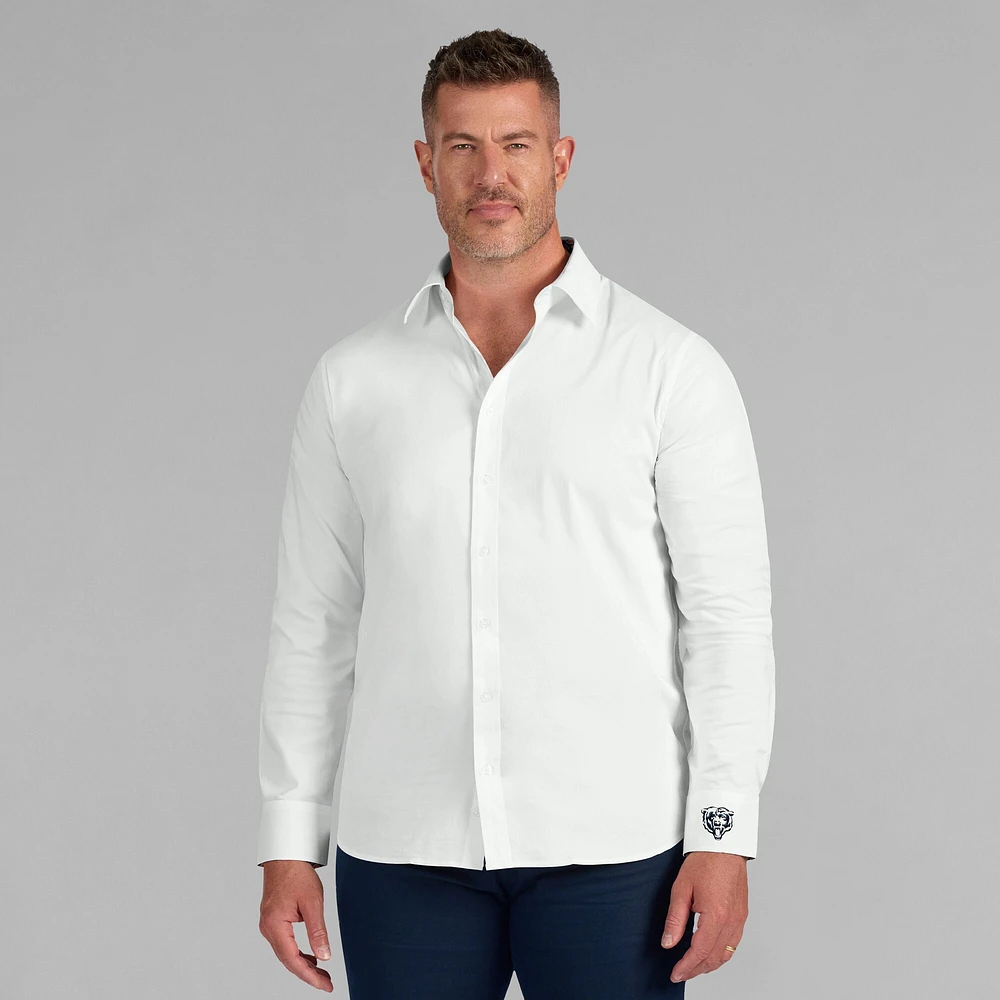 Chemise boutonnée à manches longues pour homme J. Palmer White Chicago Bears Man-In-Motion