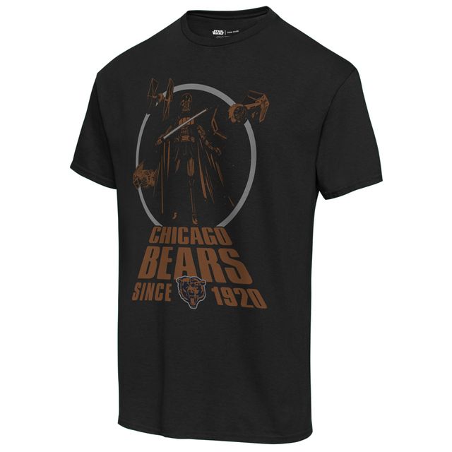 Malbouffe pour hommes Black Chicago Bears Disney Star Wars Dark Vador Title Crawl - T-shirt