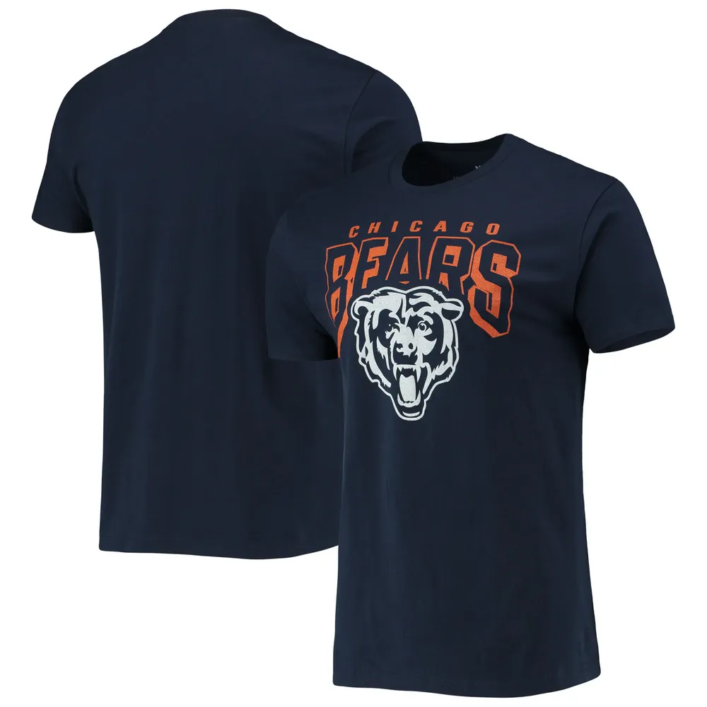 T-shirt avec logo audacieux des Chicago Bears de la marine Junk Food pour hommes