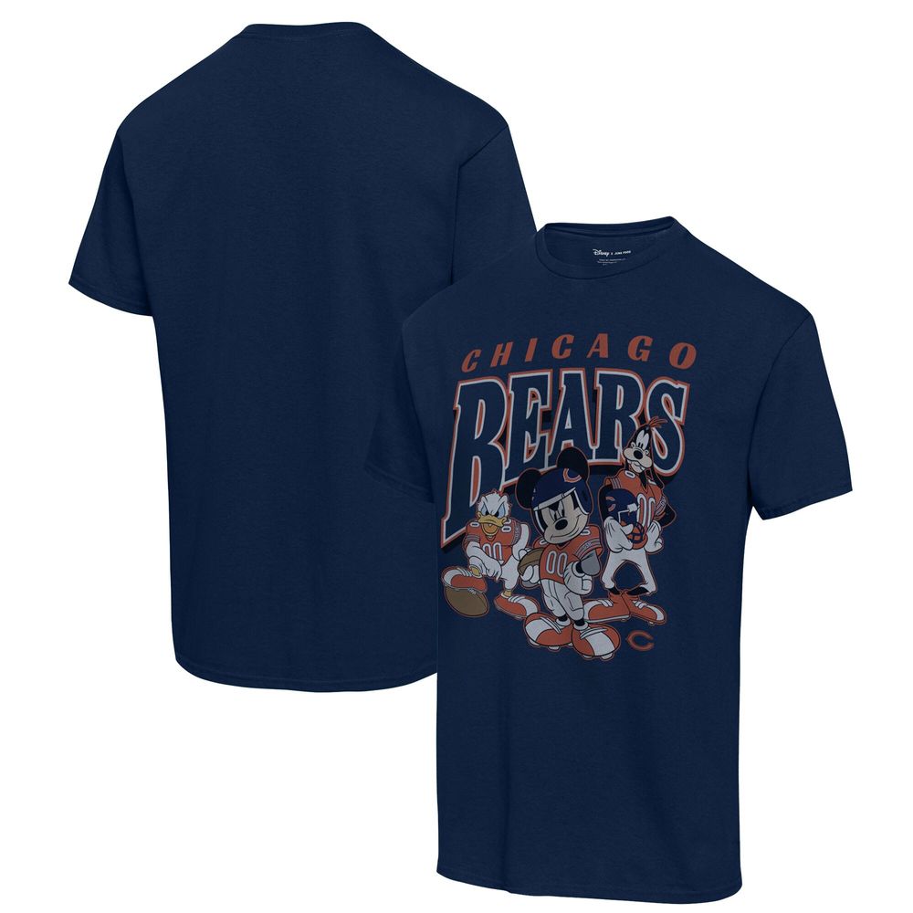 Men's Junk Food Navy Chicago Bears Disney Mickey Huddle - T-Shirt