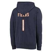 Majestic Threads pour hommes Justin Fields Marine Chicago Bears