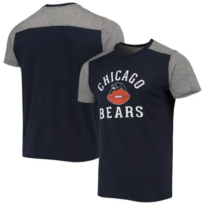 Majestic Threads Homme Bleu marine/gris chiné Chicago Bears Gridiron Classics Field Goal T-shirt flammé