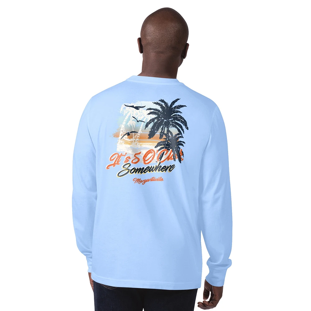 Men's Margaritaville Light Blue Chicago Bears It's Five O'Clock Somewhere Long Sleeve T-Shirt