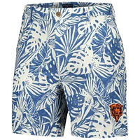 Men's Margaritaville Navy Chicago Bears Sandwashed Monstera Print Amphib Shorts